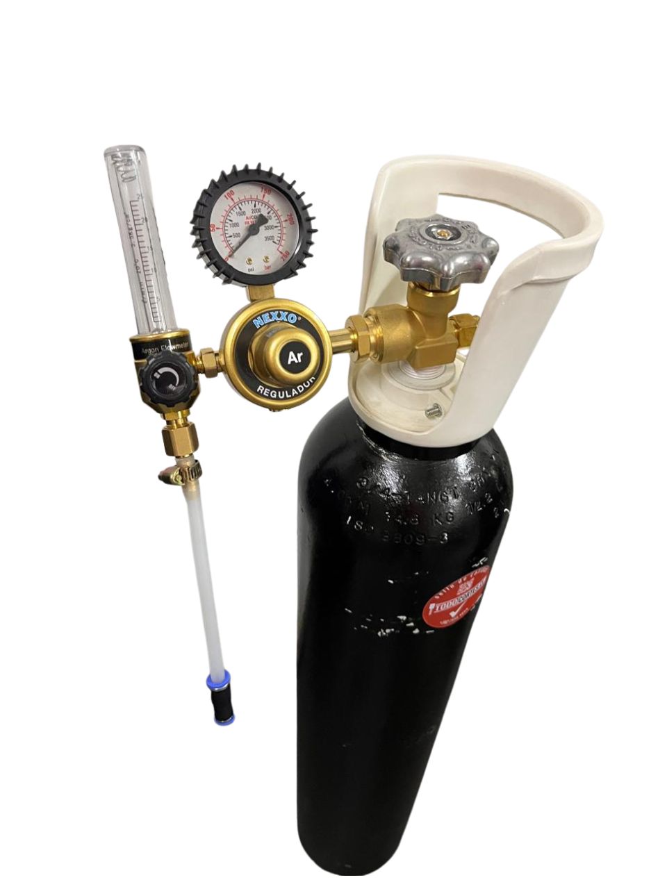 KIT CILINDRO DE NITRÓGENO 2M3 CON REGULADOR DE BAJA PRESION - Imagen 2