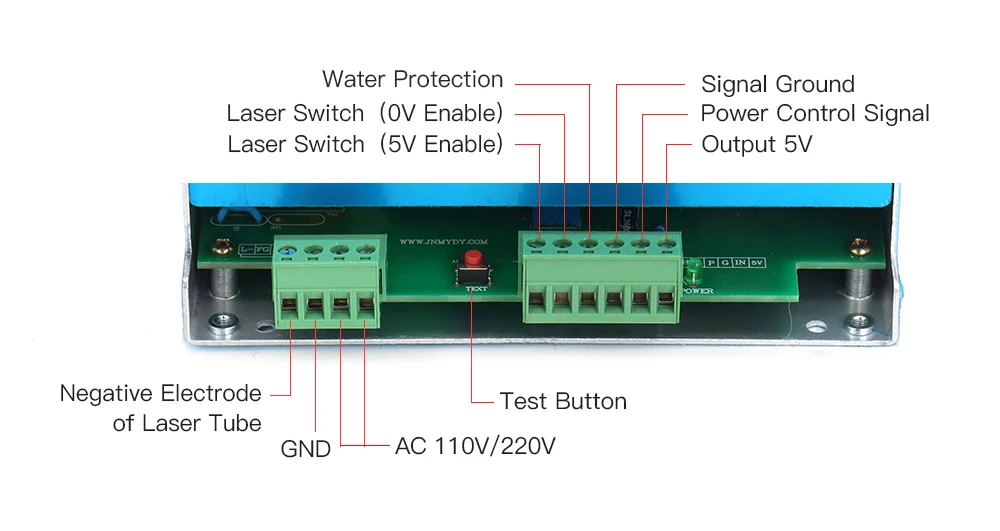 FUENTE DE PODER PARA TUBO LASER CO2 50W GENERICO - Imagen 2